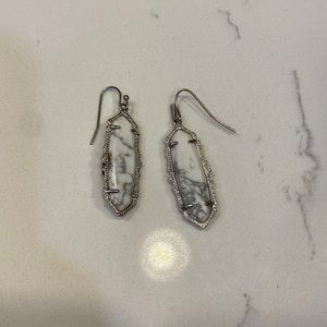Kendra Scott white marble earrings